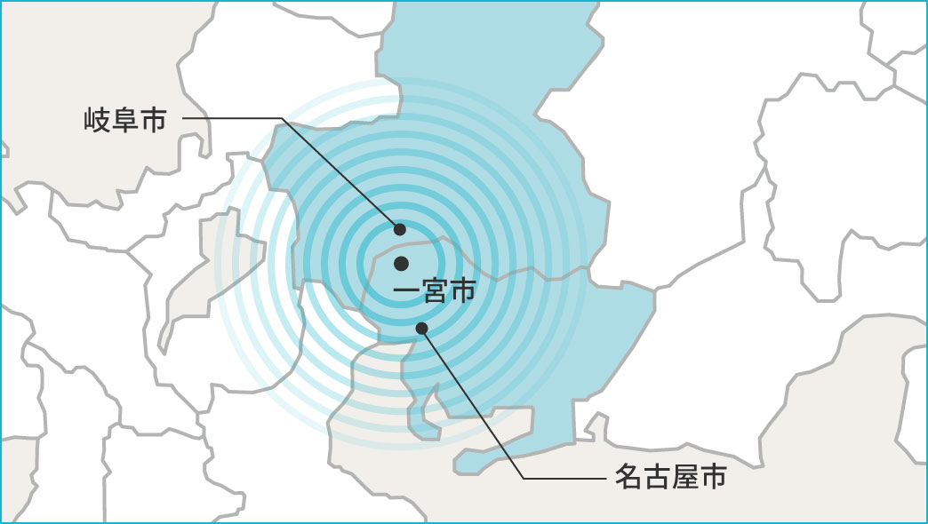 対応エリアの地図